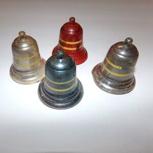 Vintage Bells Christmas Tree Ornaments Stripe